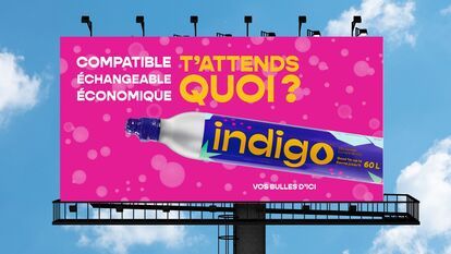 Highway sign for the awareness campaign. Advertising agency Montreal.