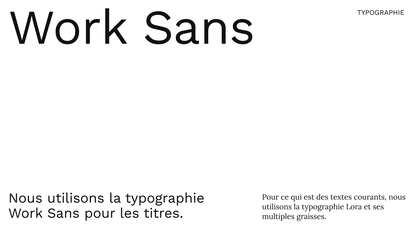 Exemples d’éléments visuels et typographiques conçus par Erod pour la Maison du Père, illustrant la cohérence de la nouvelle identité et la clarté de sa voix de marque.