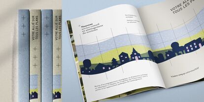 design of a magazine ad to announce the new brand image